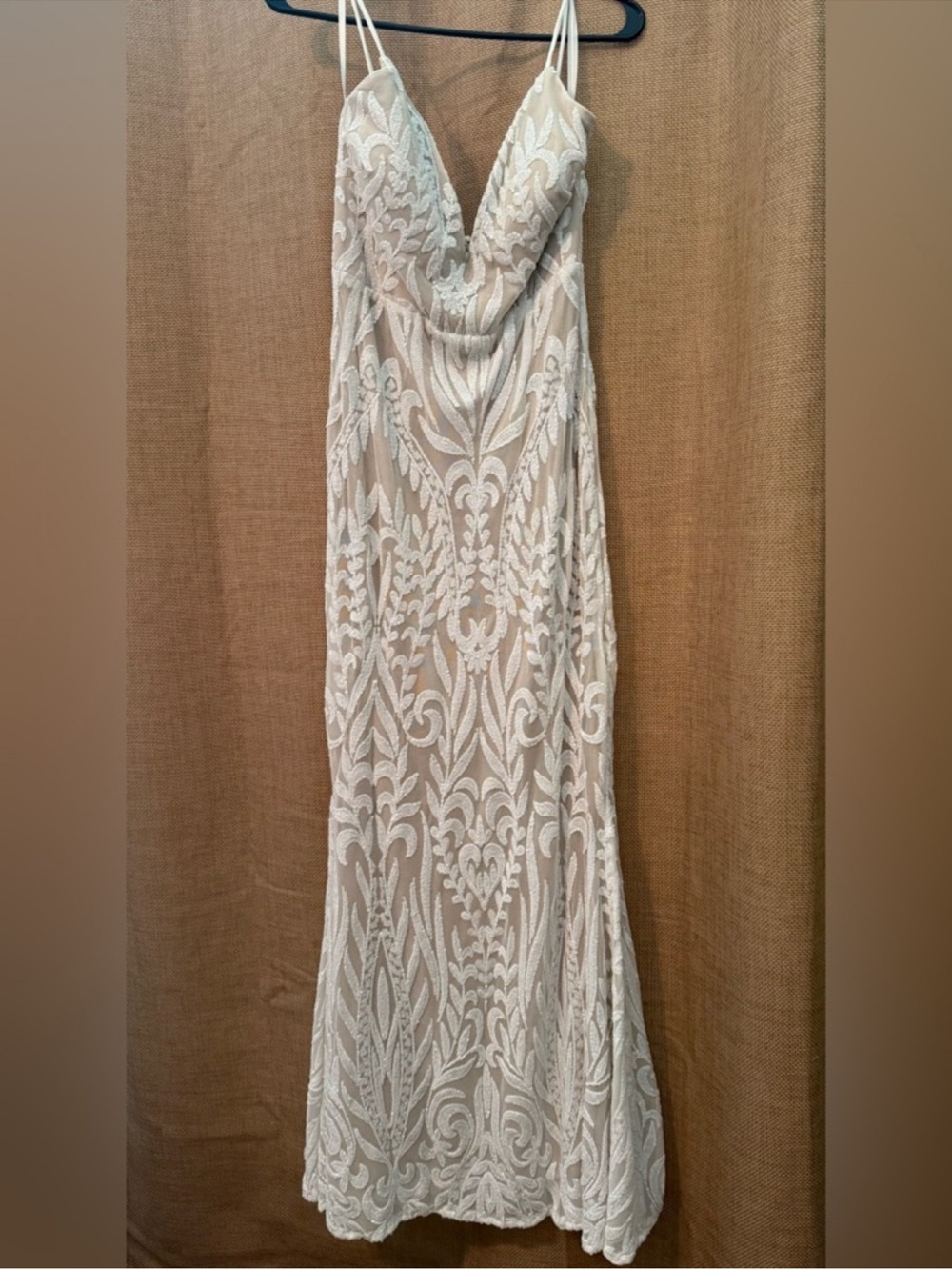Elegant Cream Lace Accent Drapery Panel by